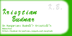 krisztian budnar business card